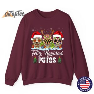 Feliz Navidad Putos Christmas Ugly Sweatshirt 08