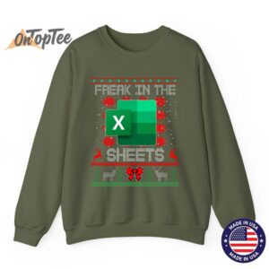 Freak In The Sheets Excel Spreadsheet Ugly Christmas Sweatshirt 09
