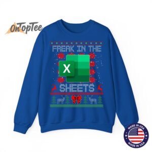 Freak In The Sheets Excel Spreadsheet Ugly Christmas Sweatshirt 10