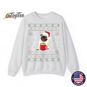 Funny Bah Humpug Cute Dog Lover Ugly Christmas Sweatshirt 04