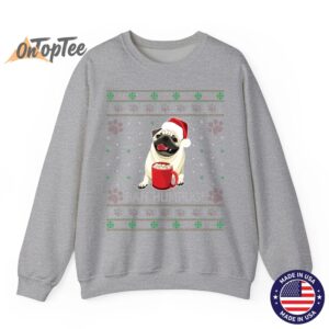 Funny Bah Humpug Cute Dog Lover Ugly Christmas Sweatshirt 05