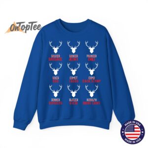 Funny Christmas Reindeer Hunter Deer Meat Hunting Gifts Sweatshirt 10