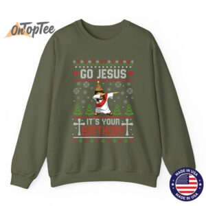 Funny Go Jesus Its Your Birthday Ugly Christmas Sweatshirt 09