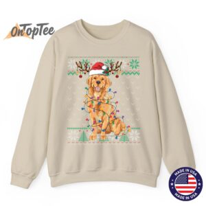 Funny Golden Retriever Christmas Ugly Sweatshirt