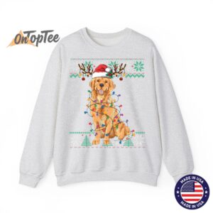 Funny Golden Retriever Christmas Ugly Sweatshirt 02