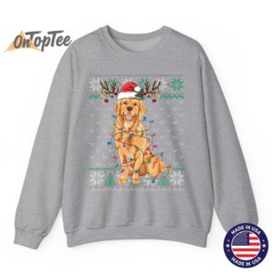 Funny Golden Retriever Christmas Ugly Sweatshirt 03