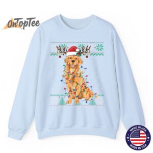 Funny Golden Retriever Christmas Ugly Sweatshirt 04