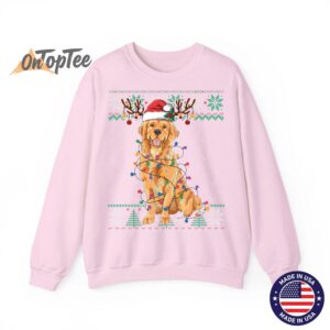 Funny Golden Retriever Christmas Ugly Sweatshirt 05