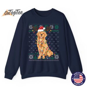 Funny Golden Retriever Christmas Ugly Sweatshirt 06