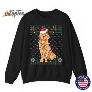 Funny Golden Retriever Christmas Ugly Sweatshirt 07
