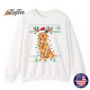 Funny Golden Retriever Christmas Ugly Sweatshirt 11