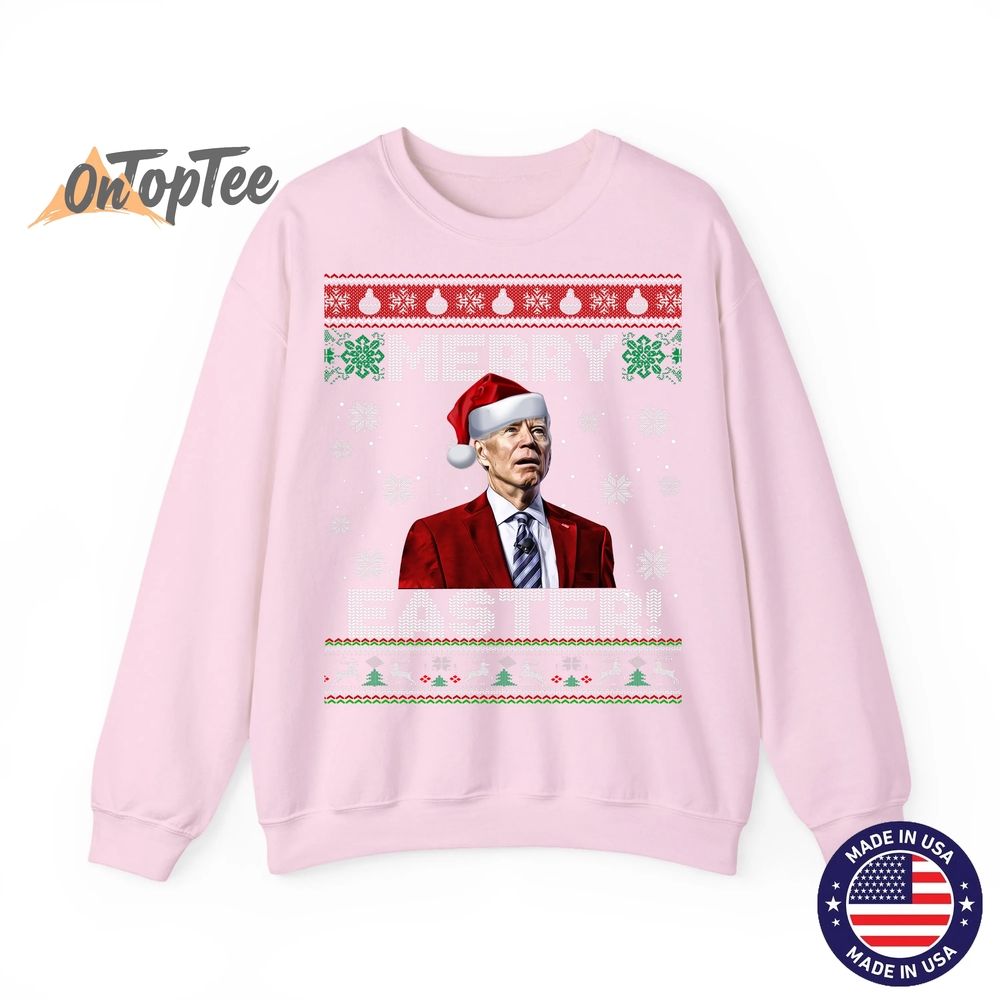 Funny Joe Biden Merry Easter Ugly Christmas Sweatshirt Funny Joe Biden Merry Easter Ugly Christmas Sweatshirt