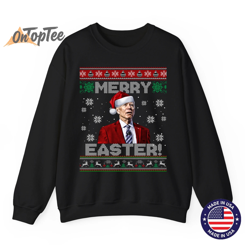 Funny Joe Biden Merry Easter Ugly Christmas Sweatshirt Funny Joe Biden Merry Easter Ugly Christmas Sweatshirt