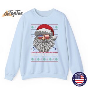 Funny Santa American Flag Freedom Patriotic Merry Christmas Sweatshirt 04