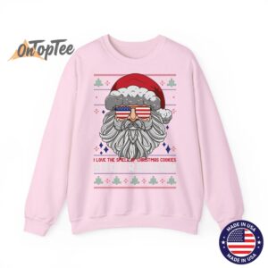 Funny Santa American Flag Freedom Patriotic Merry Christmas Sweatshirt 05
