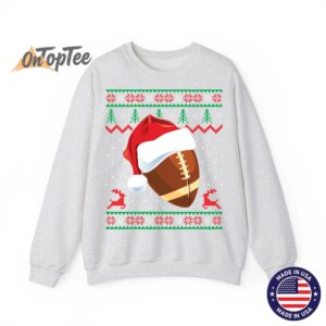 Funny Ugly Christmas Football Sweatshirt for Sports Fans 02