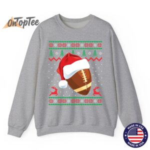 Funny Ugly Christmas Football Sweatshirt for Sports Fans 03