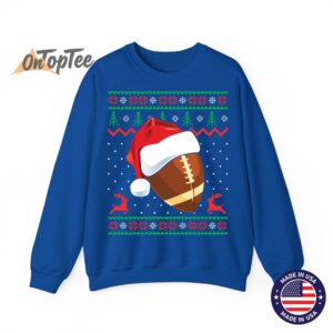 Funny Ugly Christmas Football Sweatshirt for Sports Fans 10