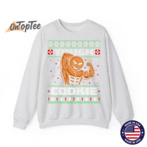 Gingerbread Man Funny Ugly Christmas Gym Workout Sweatshirt 02