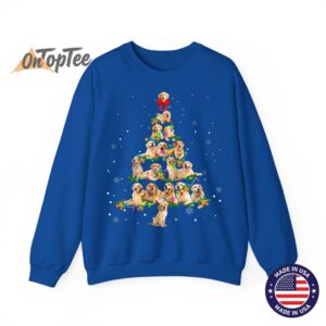 Golden Retriever Xmas Ornament Decor Vintage Sweatshirt 10