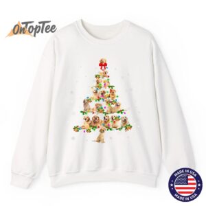 Golden Retriever Xmas Ornament Decor Vintage Sweatshirt 11