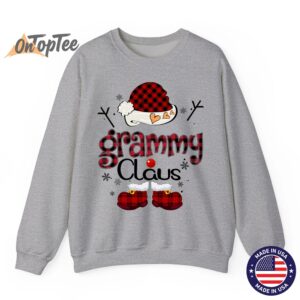 Grammy Claus Red Plaid Grandma Gift Sweatshirt 1 Grammy Claus Red Plaid Grandma Gift Sweatshirt 02