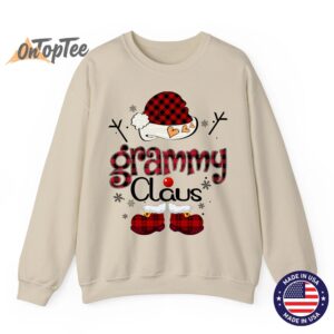 Grammy Claus Red Plaid Grandma Gift Sweatshirt 2 Grammy Claus Red Plaid Grandma Gift Sweatshirt 03