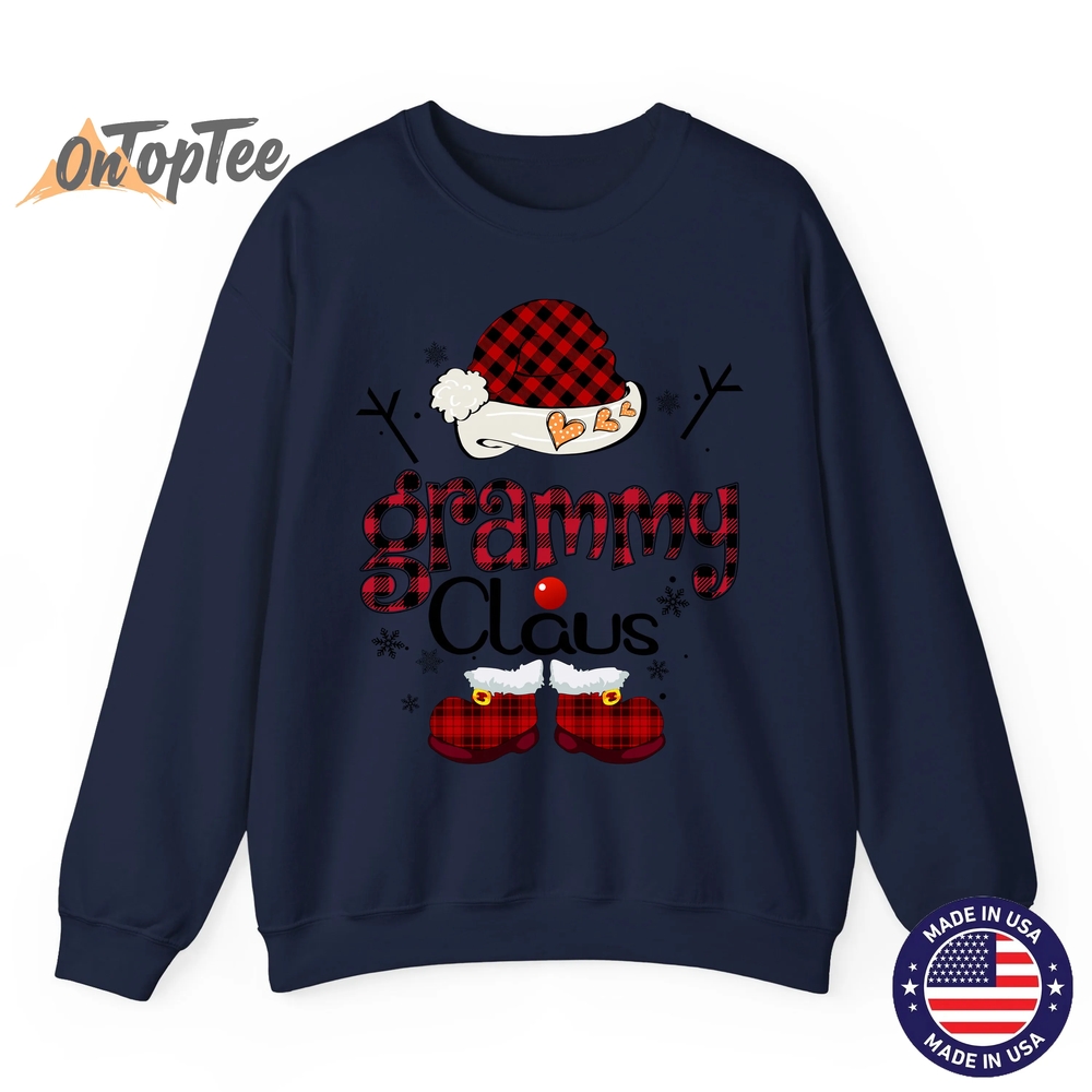 Grammy Claus Red Plaid Grandma Gift Sweatshirt Grammy Claus Red Plaid Grandma Gift Sweatshirt