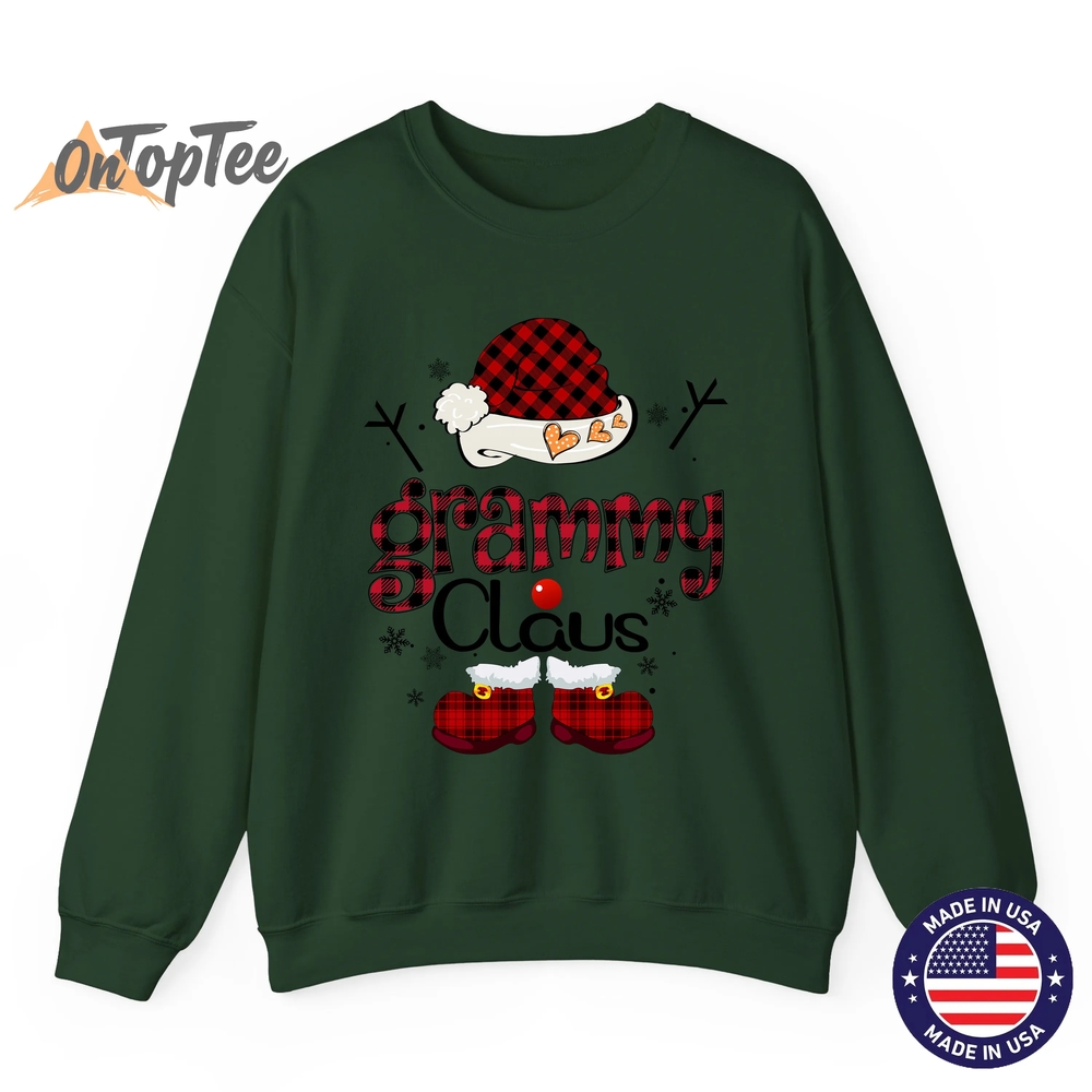 Grammy Claus Red Plaid Grandma Gift Sweatshirt Grammy Claus Red Plaid Grandma Gift Sweatshirt