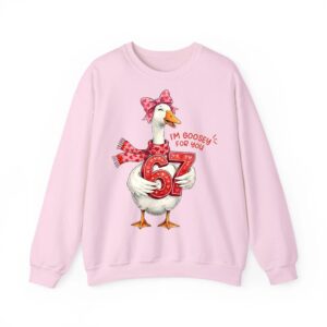 Groovy I am Goosey for You 67 Silly Goose Valentines Day Sweatshirt