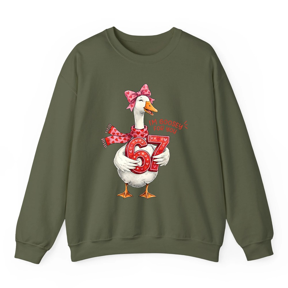 Groovy I am Goosey for You 67 Silly Goose Valentines Day Sweatshirt Groovy I am Goosey for You 67 Silly Goose Valentines Day Sweatshirt