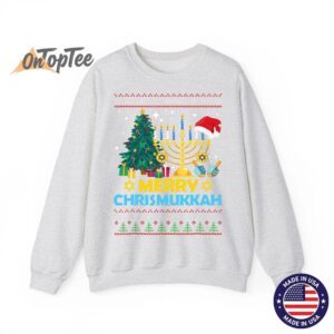 Happy Christmukkah Jewish Christmas Hanukkah Chanukah Gift Sweatshirt 02