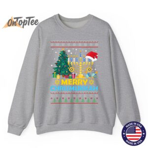 Happy Christmukkah Jewish Christmas Hanukkah Chanukah Gift Sweatshirt 03