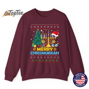 Happy Christmukkah Jewish Christmas Hanukkah Chanukah Gift Sweatshirt 08