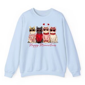 Happy Meowentines Day Funny Gift Valentines Day Cat Lover Sweatshirt 02
