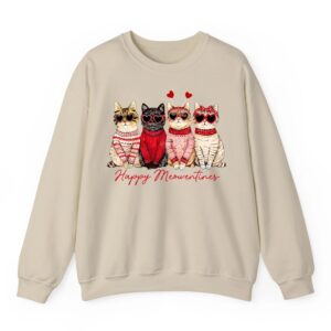 Happy Meowentines Day Funny Gift Valentines Day Cat Lover Sweatshirt 04