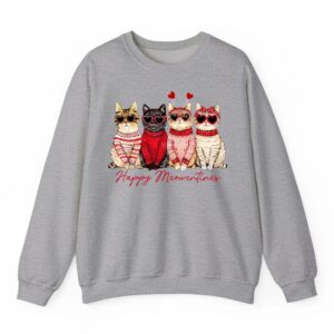 Happy Meowentines Day Funny Gift Valentines Day Cat Lover Sweatshirt 05