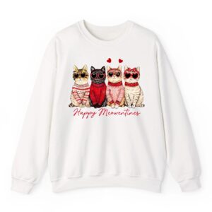 Happy Meowentines Day Funny Gift Valentines Day Cat Lover Sweatshirt 06