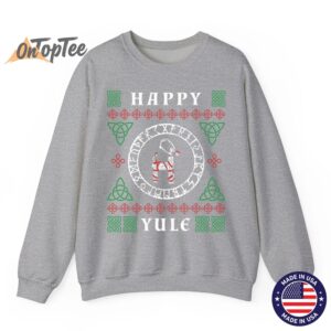 Happy Yule Pagan Wicca Ugly Christmas Sweatshirt 2 Happy Yule Pagan Wicca Ugly Christmas Sweatshirt 03
