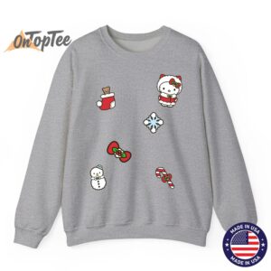 Hello Kitty Christmas Holiday Sweatshirt with Patches 2 Hello Kitty Christmas Holiday Sweatshirt with Patches 03