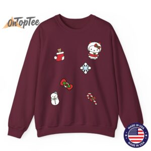 Hello Kitty Christmas Holiday Sweatshirt with Patches 7 Hello Kitty Christmas Holiday Sweatshirt with Patches 08