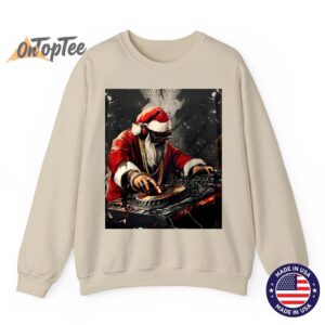 Hip Hop Santa DJ Christmas Sweatshirt