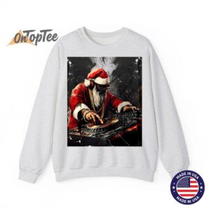 Hip Hop Santa DJ Christmas Sweatshirt 1 Hip Hop Santa DJ Christmas Sweatshirt 02