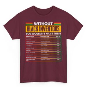 History of Forgotten Black Inventors Black History Month T Shirt Small 04