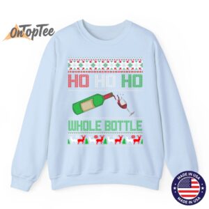 Ho Whole Bottle Funny Wine Ugly Christmas Sweatshirt 04