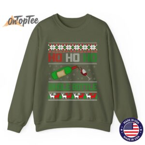 Ho Whole Bottle Funny Wine Ugly Christmas Sweatshirt 09