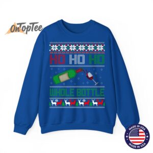 Ho Whole Bottle Funny Wine Ugly Christmas Sweatshirt 10