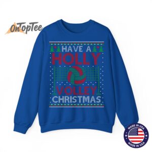 Holly Volleyball Ugly Christmas Sweatshirt 10