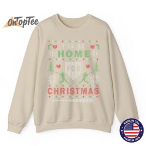 I’LL BE HOME FOR CHRISTMAS BASEBALL UGLY CHRISTMAS Sweatshirt