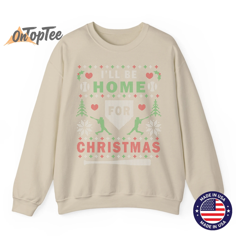 I’LL BE HOME FOR CHRISTMAS BASEBALL UGLY CHRISTMAS Sweatshirt I’LL BE HOME FOR CHRISTMAS BASEBALL UGLY CHRISTMAS Sweatshirt